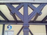Vlakové nádraží Černošice - po opálení, obroušení, ošetření a konečných nátěrech